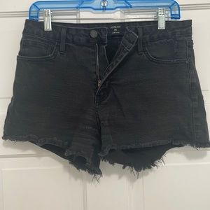 Black jean shorts